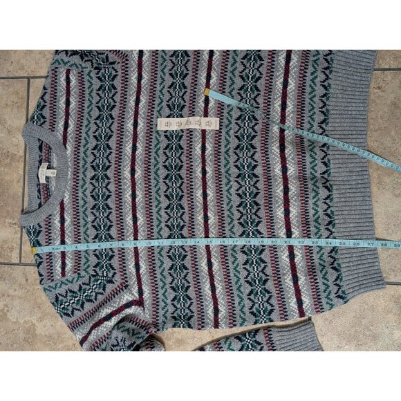 Sonoma Men XL Sweater Fair Isle Christmas Pullover Nordic Wool Blend Knit Preppy - Picture 8 of 8